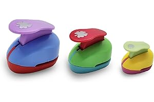 VSREI Perforadora de papel creativa Trébol de Cuatro Hojas, perforadora de fantasía hecha a mano para proyectos de bricolaje, fabricación de tarjetas (Trébol)- 3 tamaños 9/15/24mm - Color aleatorio