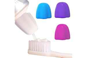 WeddHuis 4 PCS Tappi per Dentifricio Autochiudenti Tappo Dispenser per Dentifricio Senza Disordine da Bagno per Adulti e Bambini Facili da Usare in Silicone per Uso Alimentare e Senza BPA