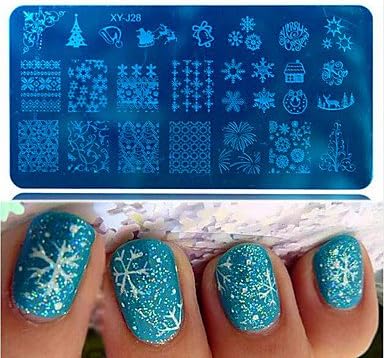 1 piece Beautiful Lovely Nail Stainless Steel Stamping Plates Manicure Beauty Snowflake Stencil