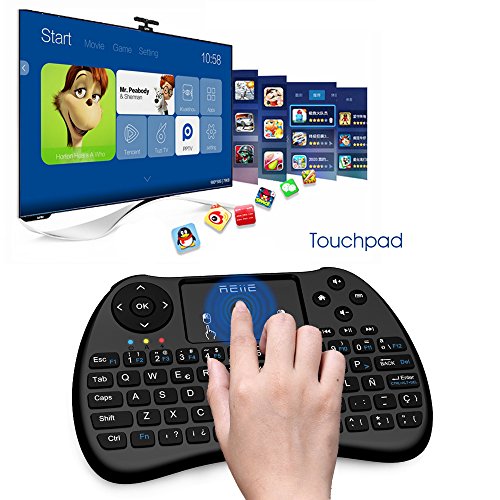 Reiie H9S Mini Teclado Inal  mbrico 2 4GHz  Dise  o Espa  ol  con Touchpad  ES-629S 