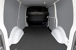 PIQUP Antirutschmatte Ford Transit Custom, 10/2023-heute - Auswahl alle Modellvarianten und Längen (L1 5050mm - Schiebetür rechts - Flügeltüren, Schwarze Wanne Vinylboden)