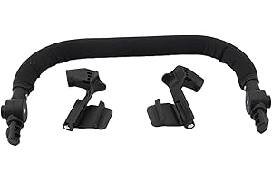 Homeriy Pushchair Bumper Bars - Baby Stroller Handlebar，Handlebars Armrest Bumper Bar， Comfort, Easy Folding, Stylish Black Design，Essential Accessory for a Smooth Strolling Experience