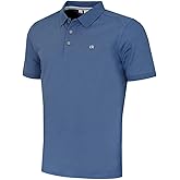 Calvin Klein 2026 Campus Tip Lightweight Golf Polo Shirt for Men | Breathable, moisture wicking, easy care, knit collar, cont