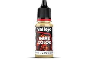 Vallejo Game Color Acrylfarbe Bonewhite, Matt, 18 ml. Autonivellierend und BSL-System. Ideal für Miniaturen und Modelle. Hohe Deckkraft und feine Konsistenz. Serie: Game Color.