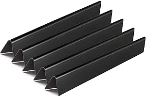 Hiorucet 22.5-Inch Durable Flavorizer Bars for Weber Spirit E-310, Genesis Silver/Gold B & C, Spirit 300 Series (Side-Mounted Control) Grill Parts, Porcelain-enameled (5-Pack)