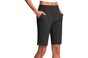 HAOLEI Pantaloni Capri Donna Estivi Pantaloni Sportivi Donna Pantaloncini 3/4 Cotone Bermuda Pantaloncini Cargo Shorts Estivi Casual A Vita Alta Gamba Larga Short Corti da Lavoro con Tasche
