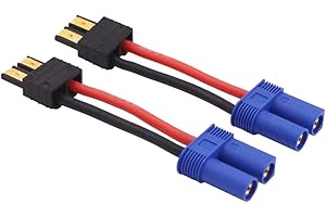 OliRC 2 pièces TRX mâle à EC5 Femelle connecteur Adaptateur avec 14awg 5cm câble (C114-2)