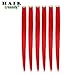 Creamily 6 Pieces of Red 20" Inches Multi-colors Party Highlights Clip in Synthetic Hair Extensions