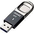 Lexar LJDF35-64GBNL JumpDrive Fingerprint F35 64 GB USB 3.0 Flash Drive, Black/Silver