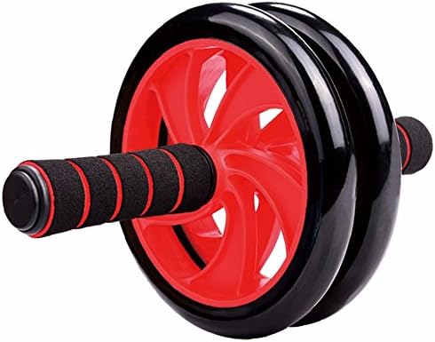 hysioRoom Double Abdominal Exercise Roller Wheel - Core Muscle Traning, Ab Workout, Strength, Shoulders, Arms, Back, Foam Padded Handles, Transportable, Exercise, Gym, Fitness, Easy Glide