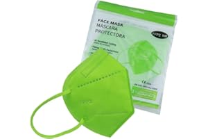 Media Sanex 25 Stück Atemschutzmaske FFP2 Mundschutz Maske perfekt für Mund- und Nasenschutz Schutzmaske Atemschutzmaske 5-lagig einzeln verpackt verschiedene Farben (Light Green)