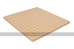 MASTERS TRADITIONAL GAMES Dual-Side Wooden Go Board - 13 x 13 and 9 x 9 Layout
