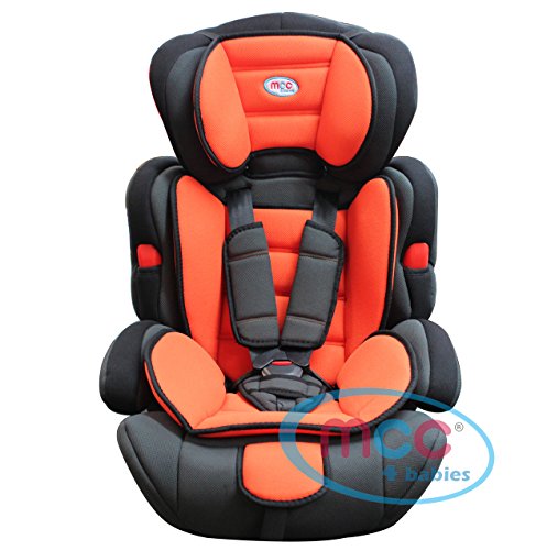 Mcc 3in1 Convertible Baby Child Car Safety Booster Seat Group 1/2/3 9-36 kg [PINK* GREY* ORANGE* RED* BLUE* SPOTTED* LEOPARD*] (Orange)