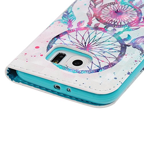 Lanveni Samsung Galaxy S6 H  lle  Handyh  lle Galaxy S6 Flip Case Cover PU Lederh  lle Schutzh  lle Magnetverschluss Ledertasche mit Stander Function 