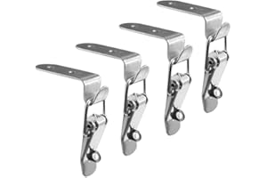 Geieold 90 DegréS Canard-Bouche Boucle Crochet Serrure en Acier Inoxydable à Ressort Tirer Bascule Loquet Pince Argent Moraillon Loquet Loquet B