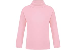 YUUMIN Mädchen Junge Rollkragen Thermoshirt Warm Langarm Thermo Unterhemd Sweater Langarmshirt Sport Tank Crop Top Weich Shirt Unterhemd Slin Gr. 80-128