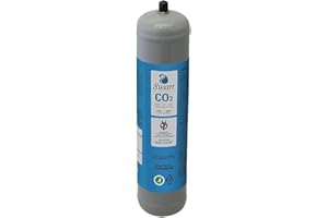 BELLEROFONTE Bombola co2 per gasatore 600 gr usa e getta attacco M11x1 per erogatori - gasatori acqua frizzante, contenitore in acciaio N° 1 Bombola