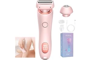 Women's Electric Shaver, 2-In-1 Hair Trimmer, Wet And Dry Rechargeable Lady Shaver, Removable And Replaceable Cutter Head, Removable Head, Easy To Operate, for Bikini Underarm Arm Leg