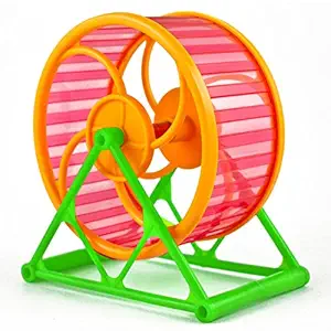 12.5 cm Running Cum Jogging Cum Exercise Wheel for Hamster / Dwarf / Gerbil / Mice / Mouse (Random Color)