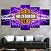 Produktbild QJXX 5 Felder Leinwanddrucke Harley Davidson Zeichen Motorrad Fahrrad Reiten Bild Kunstdruck Wand Dekoration Büro Wand Kunstwerk,A,40X60x2+40X80x2+40X100x1