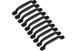 Qrity 10x Tiradores de las puertas del armario de la cocina armario ropero tire del cajón, Aluminio, con tornillos (128MM)