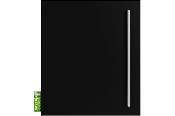 MOCAVI Box 110 Boîte aux lettres murale design avec compartiment journaux, noir (RAL 9005), 12 litres, serrure sur la droite, grande boîte à lettres noir moderne avec porte-journaux
