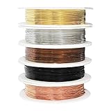 USOS MÚLTIPLES: Nuestros alambres se pueden usar para muchas cosas diferentes. Puede usarlos para hacer joyas como cuentas, envolturas, crear colgantes, pendientes, collares, brazaletes y más. Incluso puede usarlos para hacer disfraces y enmarcar.