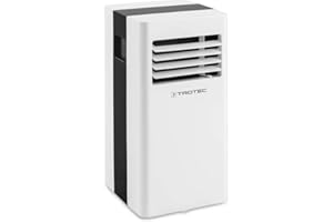 TROTEC Climatiseur mobile PAC 2600 X - 3-en-1 refroidissement, ventilation, déshumidification - 2,6 kW, 9.000 BTU/h, 2 niveaux de ventilation, fonction purification d'air, télécommande, minuterie