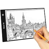 caja de luz led dibujo ✔ Ultra Delgado Mesa de Dibujo: La caja de luz A4 tiene solo un grosor de 0.2 "/ 5 mm, un diseño ultra delgado y liviano para un transporte fácil. Puede colocar una mochila muy fácilmente.