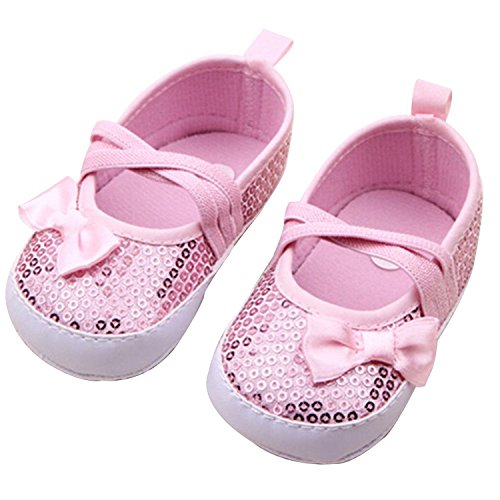 Fairy Season Toddler Infant Prewalker Sequin Bowknot Sneaker PU Lace Antiskid Baby Shoes