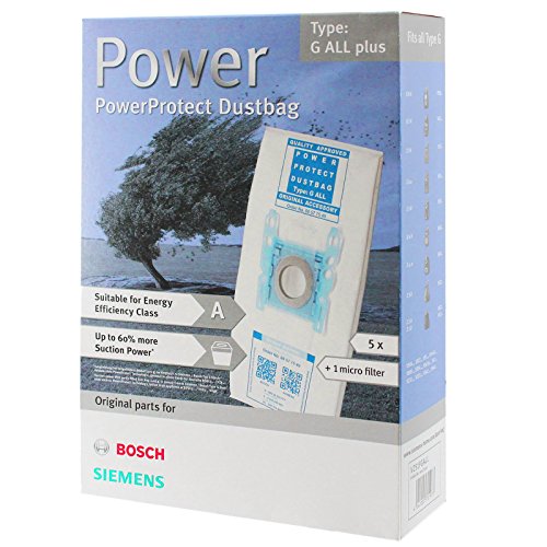 spécifications Bosch Powerprotect Lot de 5 sacs d’aspirateur en microfibre de type G + filtre