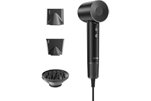 ‎LAIFEN Laifen Haartrockner 200 Million Negativ Ionen Föhn, Swift Special Reisefön mit 110.000 U/Min Bürstenlosemstenloser Motor Für Schnelles Trocknen, Fön Geräuscharm mit Diffusor (Schwarz)