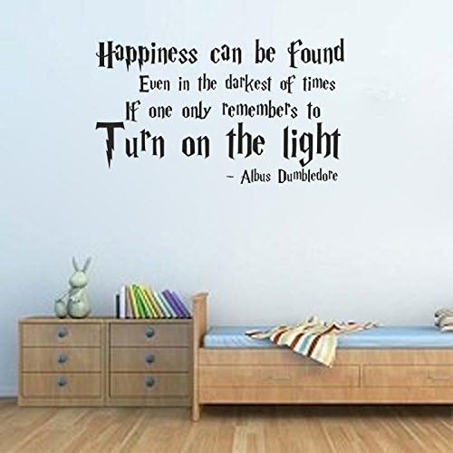 Albus Dumbledore Harry Potter movie quote vinyl wall decal (22x30, Royal Blue)