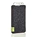 Produktbild Almwild® Hülle Tasche für Samsung Galaxy S8+. Modell “Dezenzi” in Schiefer- Grau,Schwarz aus Natur- Filz. S8 Plus Handyhülle Handytasche in Bayern handgefertigt