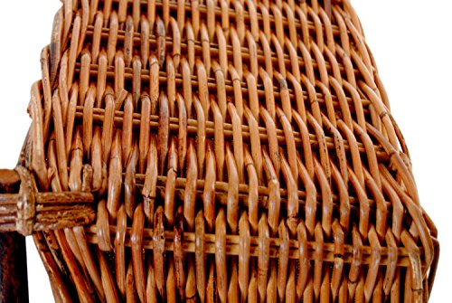 Kaminholzkorb Holzkorb „Rattan“ 53x38cm Höhe 33cm handgeflochten mit Jutefutter - 4