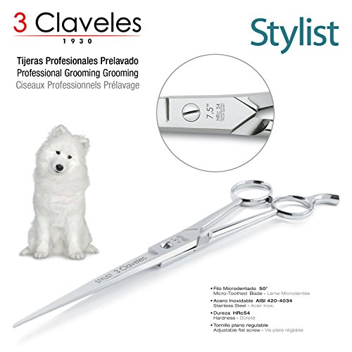 3 Claveles 16 X XX – Professional Hairdressing Scissors in Hot Forged Stainless Steel, Serie XXX, Special Pets Pre-Wash, Measure XXX 16.5 cm 6.5'' Stylist - Image 3