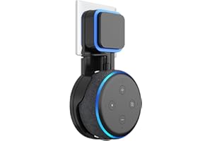 Cozycase Wandhalterung für Dot (3. Gen.) Halterung mit integriertem Kabelmanagement, Keine Schrauben notwendig (Schwarz)