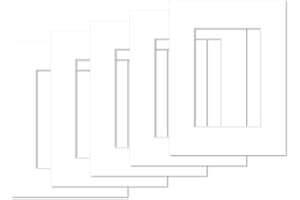 AlphaUVplus - 5 Stück - Passepartouts in Museumsqualität - Reinweiß - Außengröße: 50x70cm / für Foto: 40x60cm