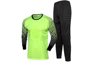 Lengender Maillots de Gardien de Football Garçon Tenue Gardien de But Ensemble Pantalon T-Shirt À Manches Longues Jogging Sport 4-13 Ans