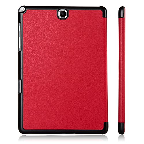 Galaxy Tab A 9.7 Hülle, JETech Slim Fit Galaxy Tab A 9.7 Hülle Schutzhülle Tasche Etui mit Ständer Funktion und Eingebautem Magnet für Einschlaf/Aufwach für Samsung Galaxy Tab A (9.7 Wi-Fi T550N / LTE T555N) Smart Case Cover (Rot) - 3