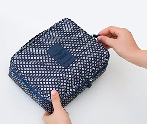 Ouneed® Kulturtaschen ， Pocket Trip freie kosmetische Verfassungs Beutel Kultur Travel Kit Organizer (blau) - 3