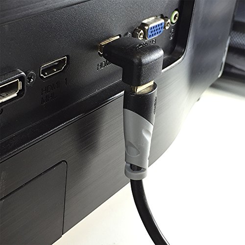 HDMI Winkel Adapter | 90° Winkel (Rechter Winkel) von HDMI A Buchse zu HDMI A Stecker 19pol | 1080p Vergoldete Stecker - 5