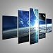 Produktbild islandburner Bild Bilder auf Leinwand Universumszene mit Planeten, Sternen und Galaxien im Weltraum Wandbild Leinwandbild Poster DTS