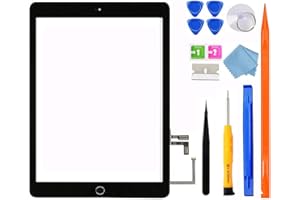 JPUNG Digitalizador para iPad 5 (5ª generación 2017), para A1822 A1823 iPad 5 Pantalla táctil 9.7 pulg, con botón de Inicio, Kit de reparación Completo