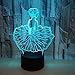 Produktbild Jinson well 3D ballett engel Lampe optische Illusion Nachtlicht, 7 Farbwechsel Touch Switch Tisch Schreibtisch Dekoration Lampen perfekte Weihnachtsgeschenk mit Acryl Flat ABS Base USB Kabel Spielzeug