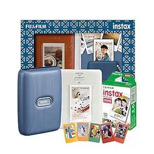 Fujifilm Instax Mini Link Smartphone Printer Elite Box Dark Denim, Compact (IC0207)