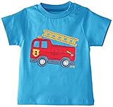 Kite Baby-Boys Fire Engine Round Collar Short Sleeve T-Shirt