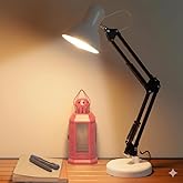 مصباح طاولة ثلاثي من Orret Home Acrobat &ndash; 360&deg; بجسم معدني مع رأس لعب متحرك ومصباح عمل وقراءة كتاب على سطح الطاولة