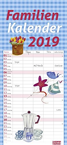 times&more Schaffner Familienplaner - Kalender 2019