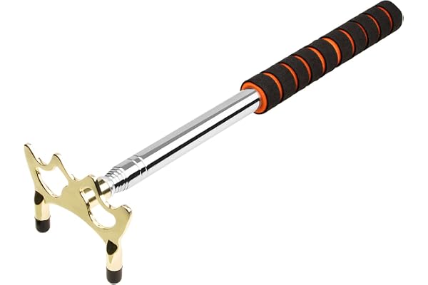 Adhafera Queue de Billard, Support Rétractable Queue de Billard avec Têtes en Laiton, Bâton de Repose-Piscine d'Extension, Accessoires de Billiard, Snooker, Jeu, Compétition